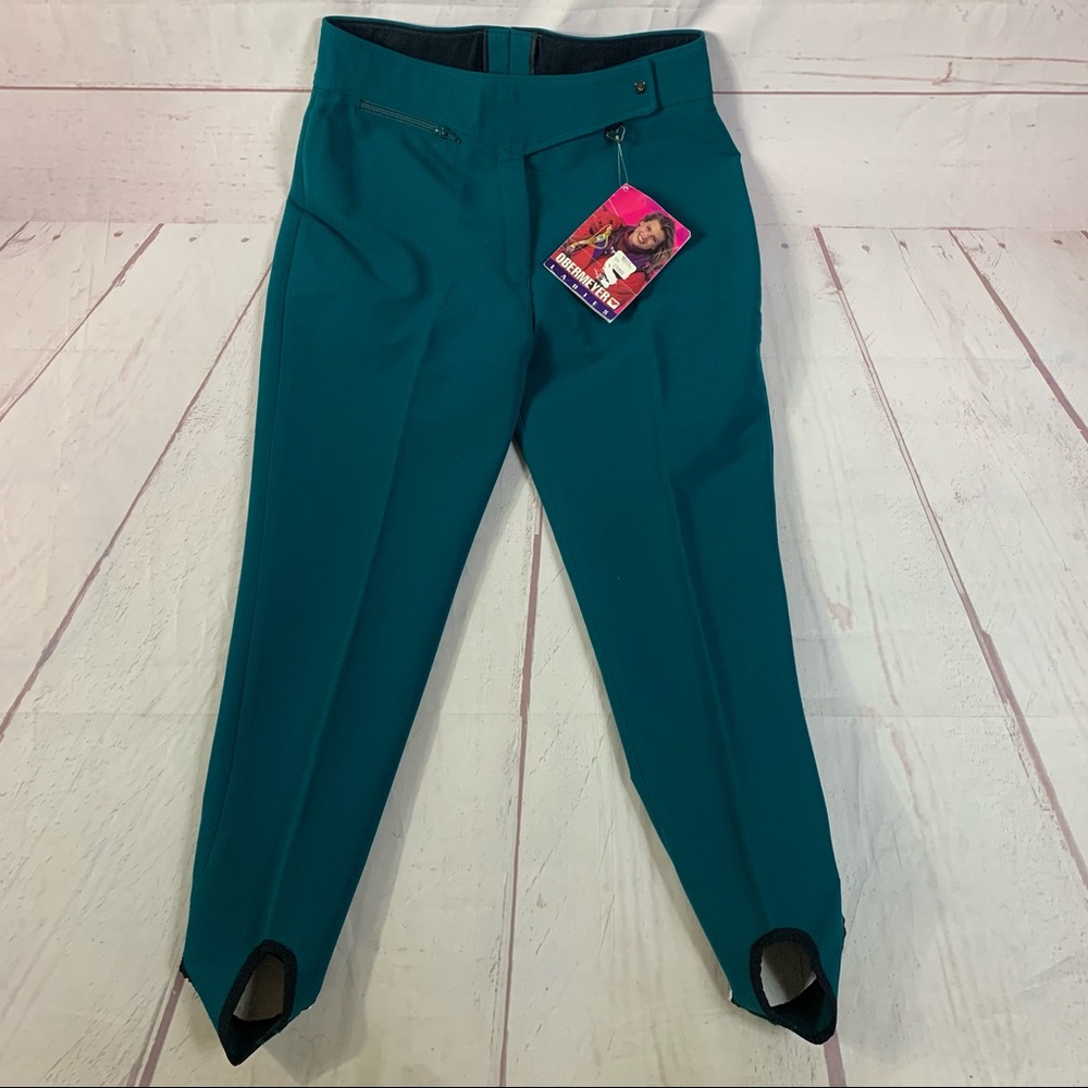 Obermeyer Women's Green ITB Stretch Ski Pant Stirrups Size 14 Regular NWT